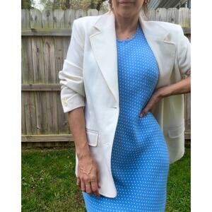 Vintage Cream Wool Oversized Blazer — J.G. Hook